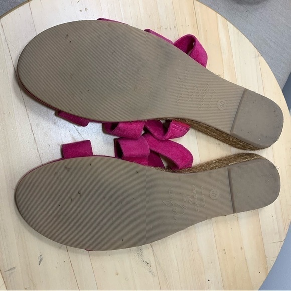 Gaimo Spain Suede Strappy Sandals Pink Low Wedge Slide On Shoes Sz 40/9 US - Picture 10 of 13